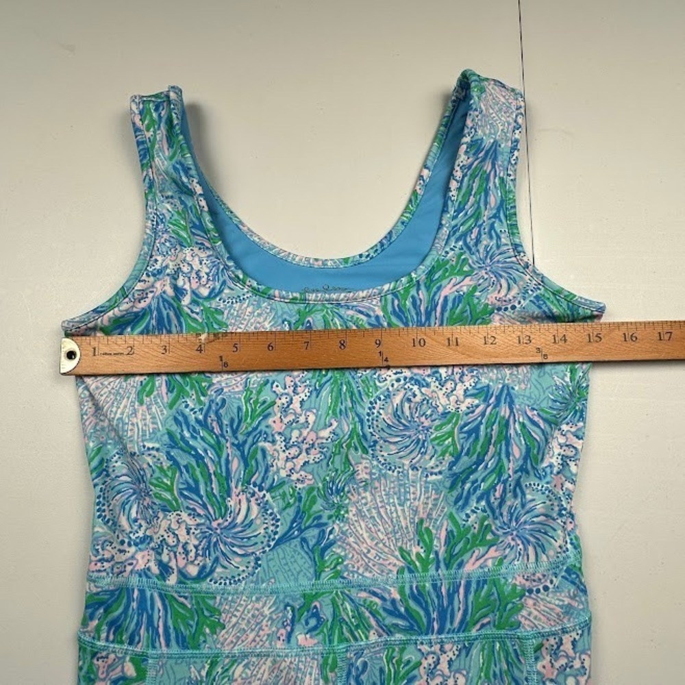 Lilly Pulitzer Luxletic  Carpe Vita Jumpsuit Womens Small Blue Floral Tropical - Picture 10 of 14